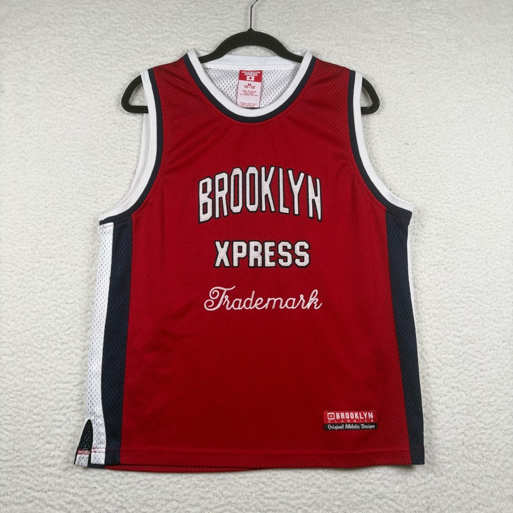 Brooklyn Xpress Basketball Jersey Boys Mesh Athletic Graphic Tank M 10-12 Red